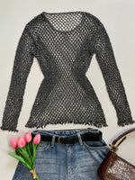 Load image into Gallery viewer, Embroidered Mesh Top-Bust 30 to 34
