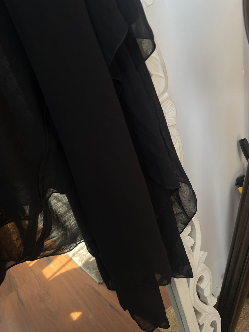 Asymmetric Black Skirt-Waist 30 to 36