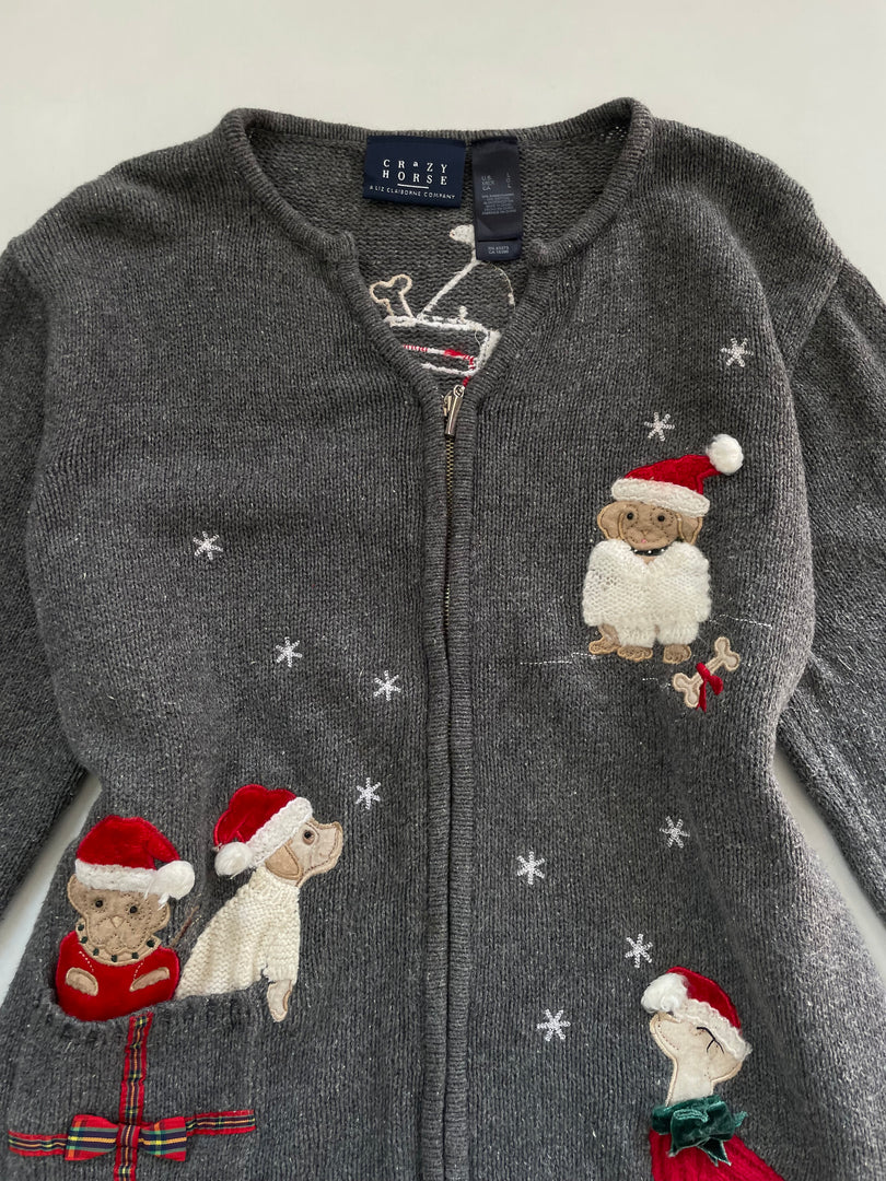 Crazy Horse Embroidered Christmas Sweater-Bust 46