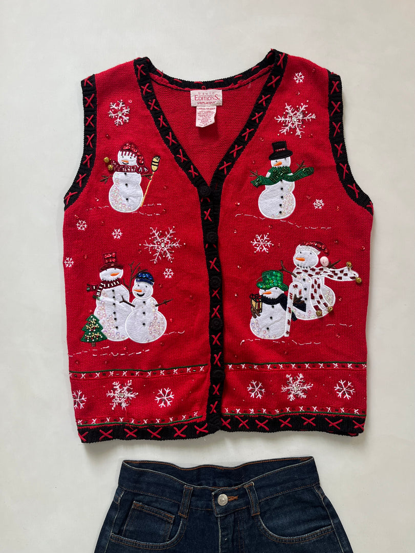Christmas Sweater Vest-Bust 40