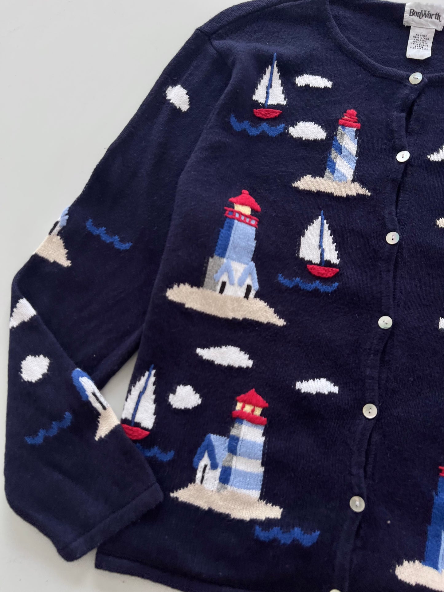 Bon Worth Embroidered Sweater-Bust 48