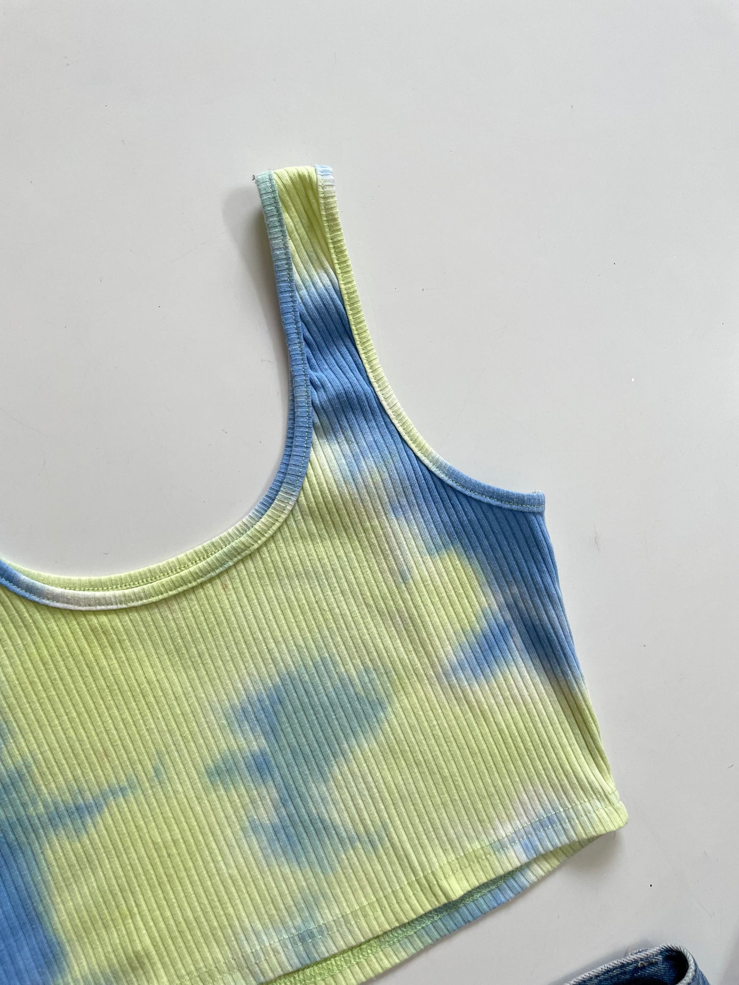 TIE DYE RIBBED TOP - BUST 30 to 34