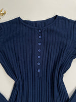 Load image into Gallery viewer, Navy Blue Ribbed Pre Winter Top - Bust 34 to 38
