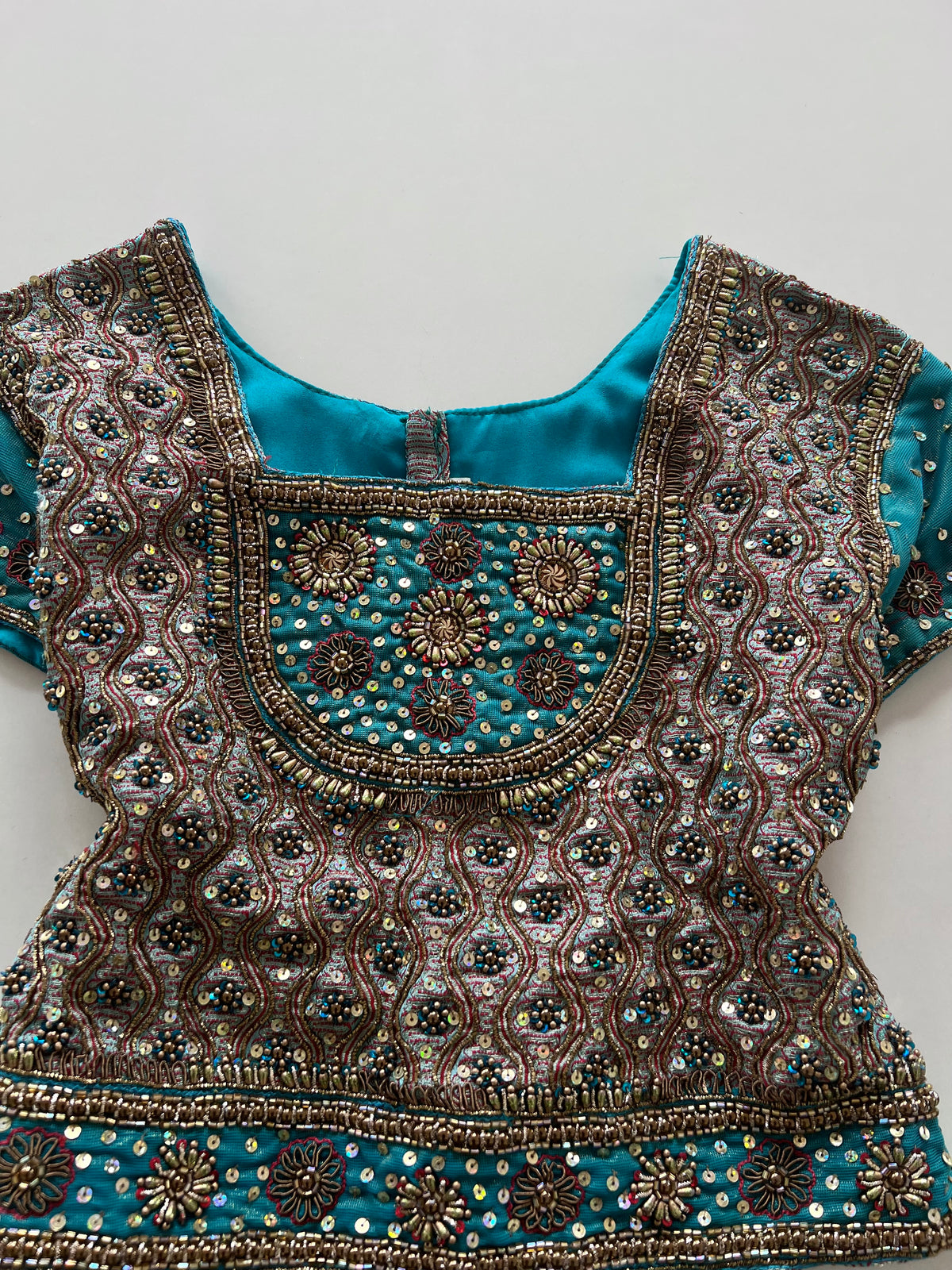 Heavily Embroidered Desi Top-Bust 32