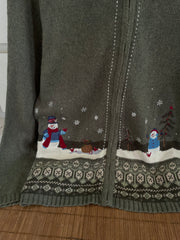 Croft & Barrow Embroidered Christmas Sweater-Bust 46