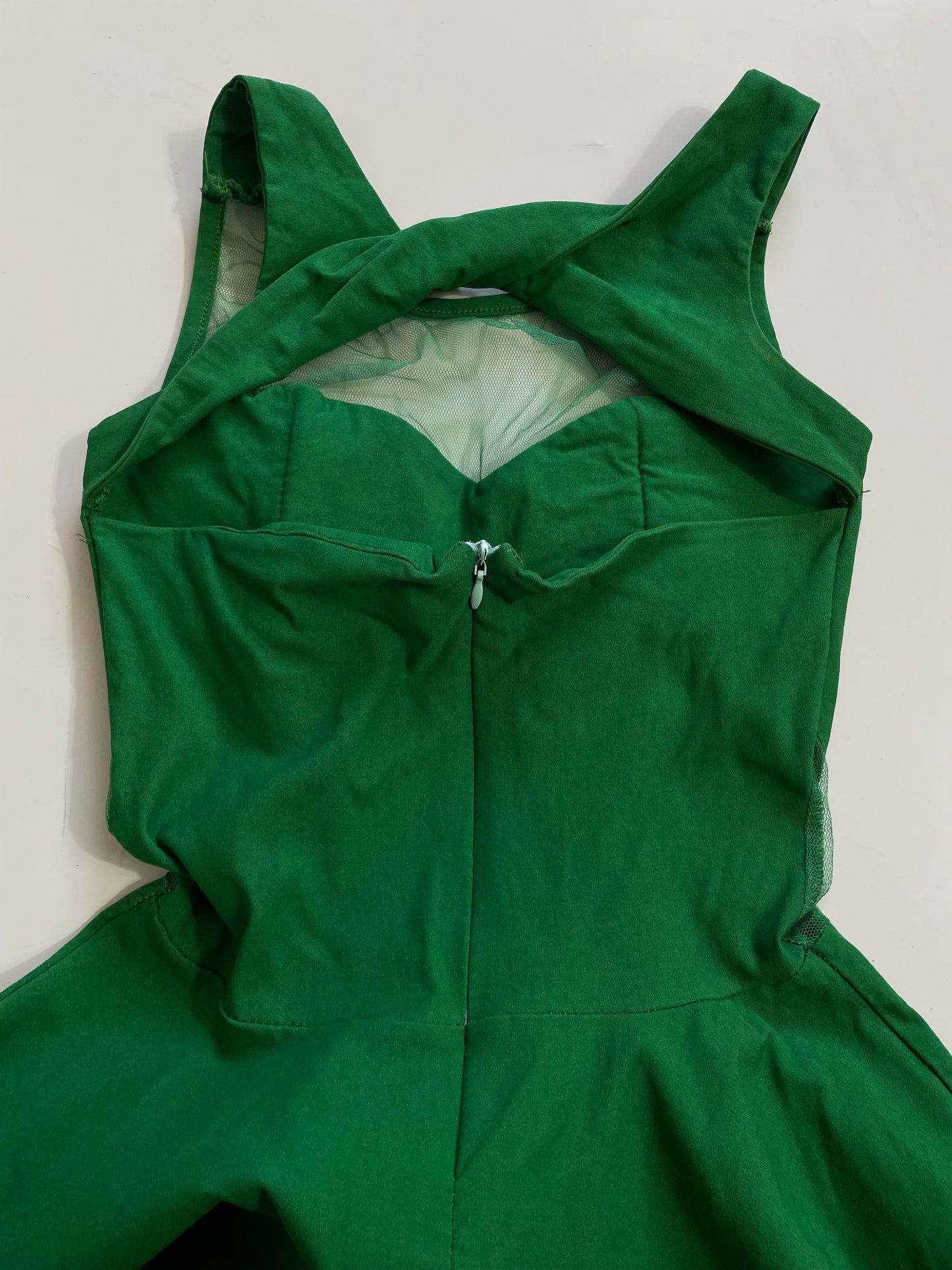 Sweetheart Neck Green Dress-Bust 30 to 32