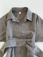 Load image into Gallery viewer, Belted Grey Top-Bust 40