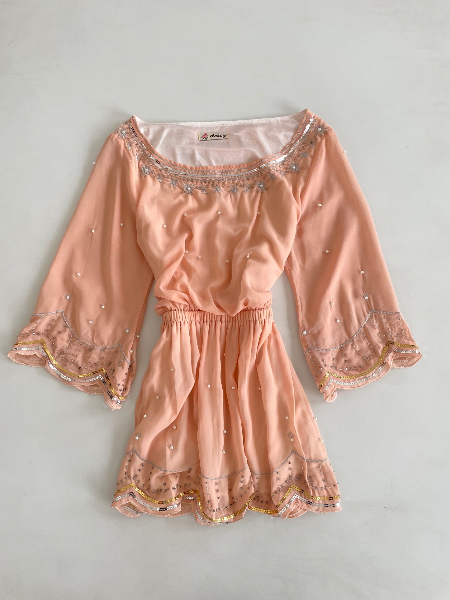 Deicy Hand Embroidered Dress- Bust 32