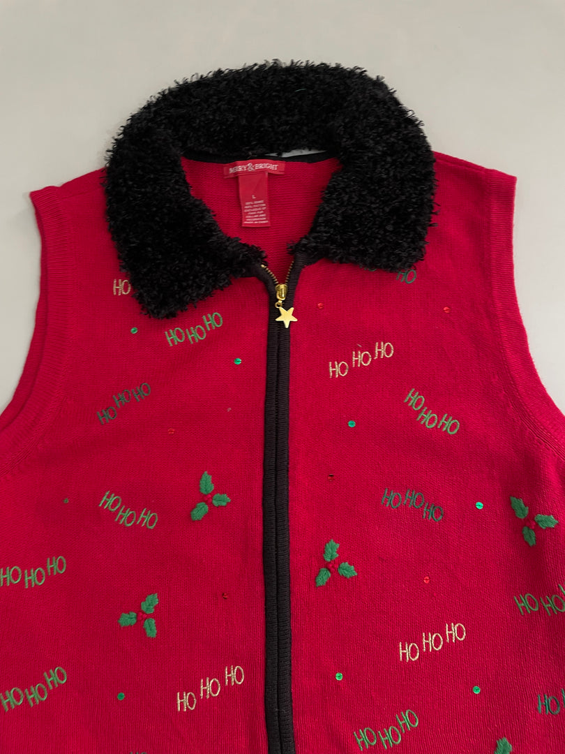 Vintage Embroidered Sweater Vest-Bust 42