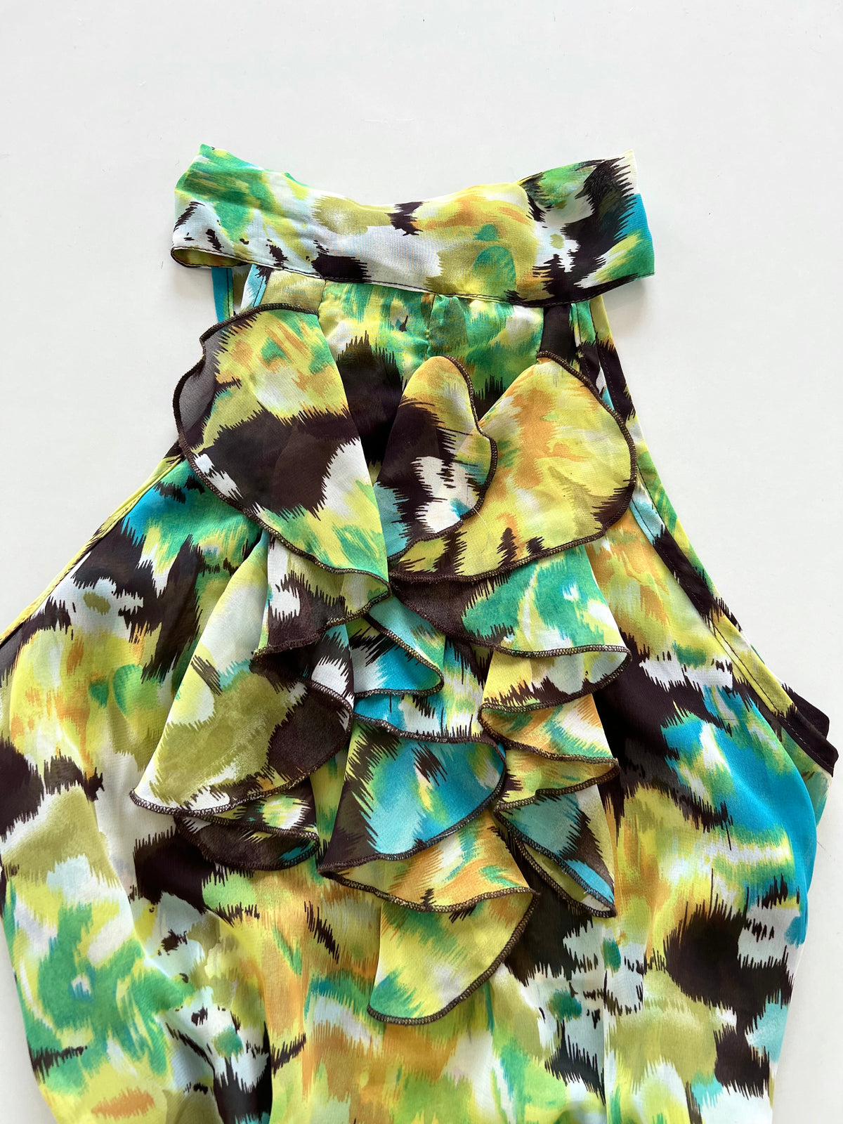 Secluction Ruffle Sheer Top-Bust 40