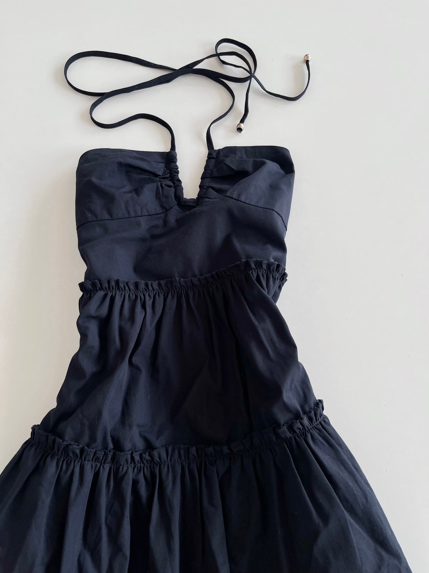 Halter Neck Black Dress-Bust 32