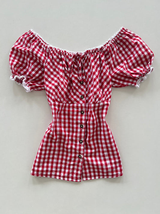 Haus Huberts Gingham Vintage Top-Bust 34