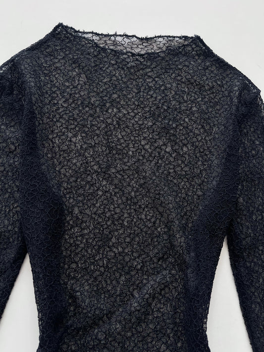 Bell Sleeved Sheer Top-Bust 30 to 32