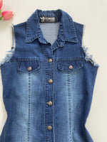 Load image into Gallery viewer, Leonine Denim Dress-Bust 32
