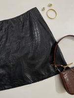 Load image into Gallery viewer, Primark Self Textured Faux Leather Skirts - Waist 28
