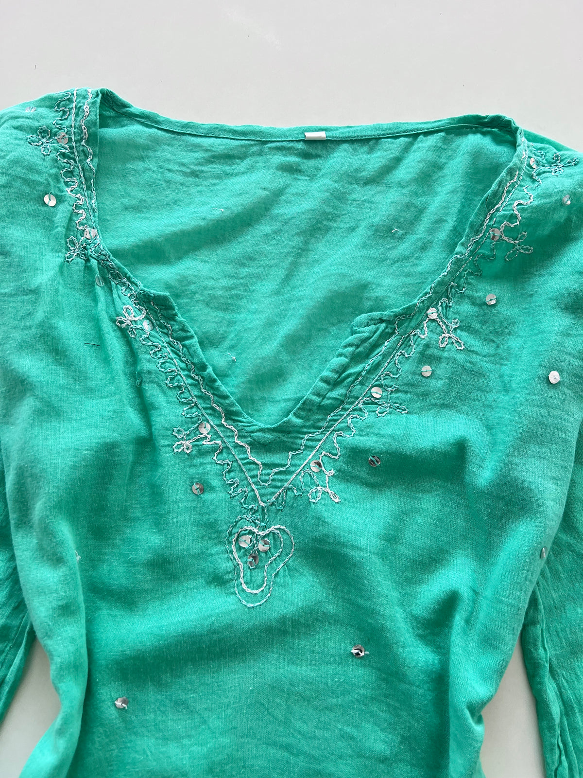 Cotton Embroidered Top-Bust 38