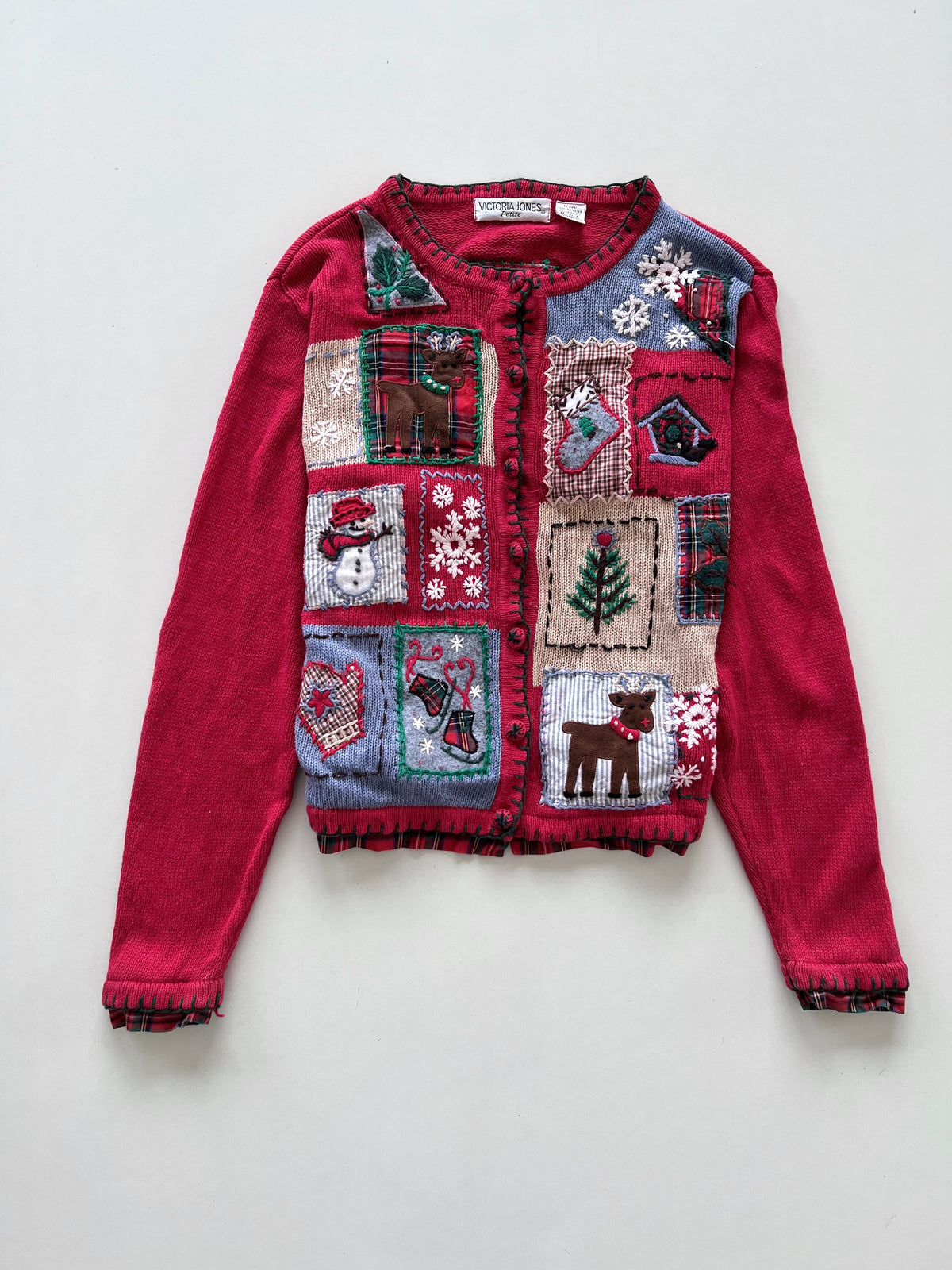 Victoria Jones Christmas Cardigan Sweater-Bust 44