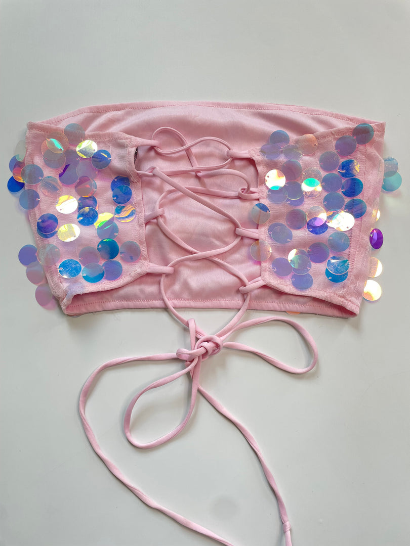 Motel Shell Embroidered Top-Bust 28 to 30