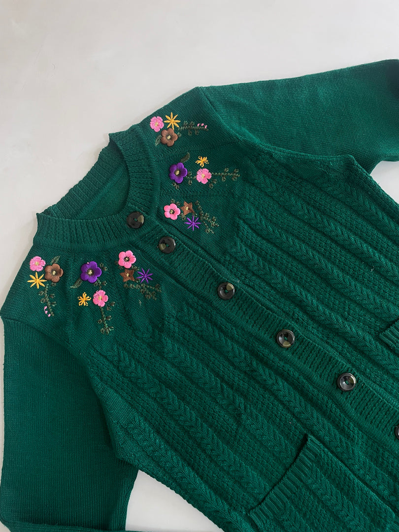 Embroidered Sweater-Bust 36