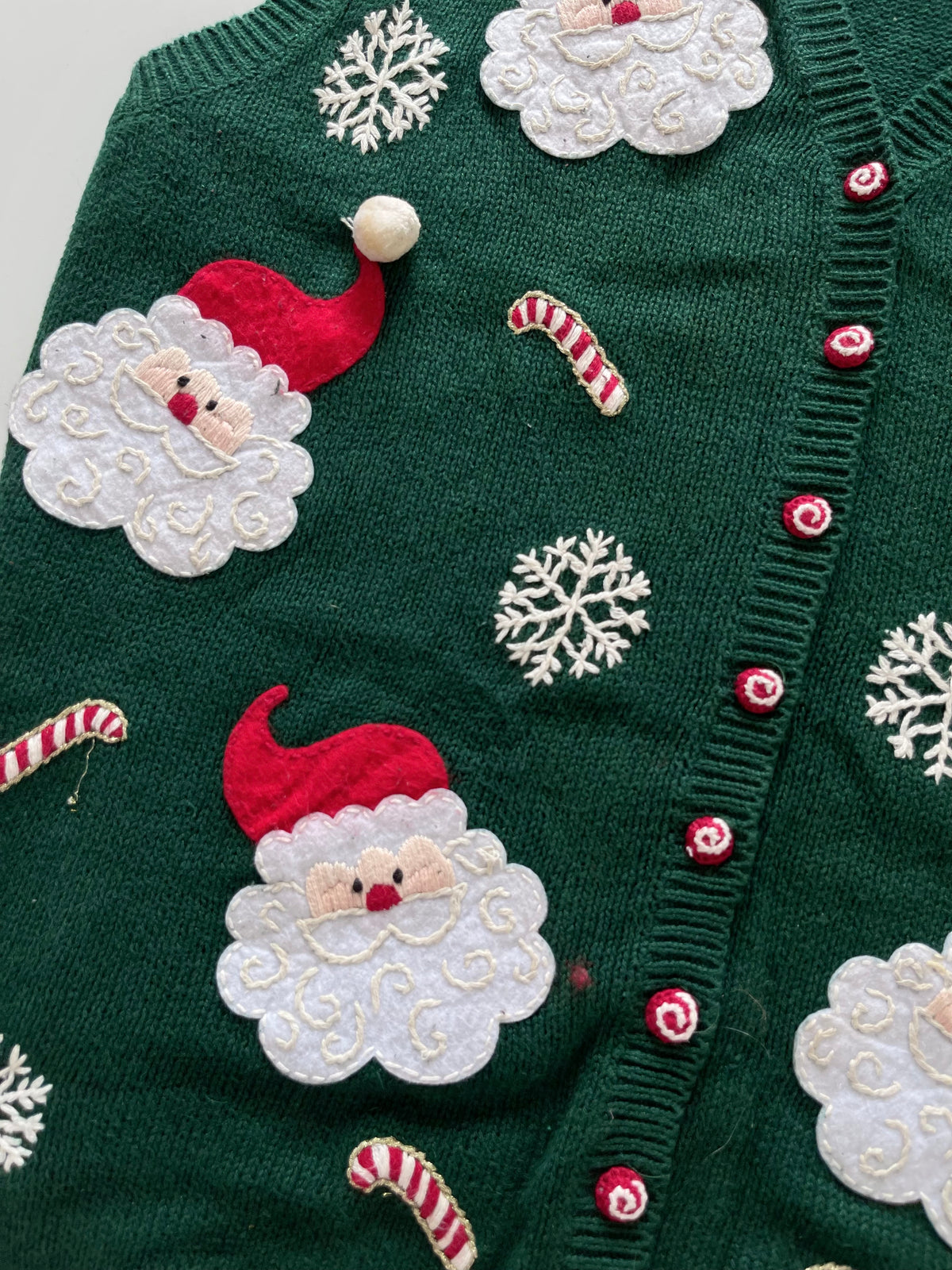 Heirloom Collectibles Embroidered Christmas Vest Sweater-Bust 50