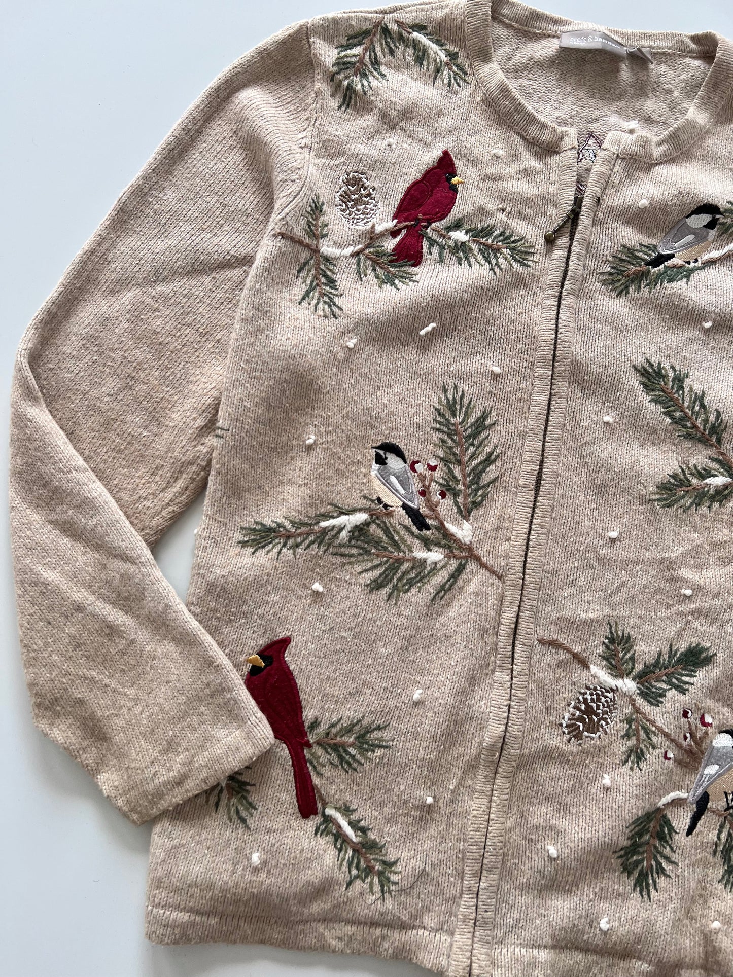 Croft&Barrow Embroidered Zipper -Bust 48