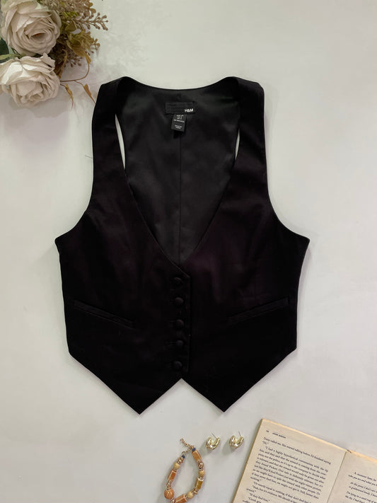 H&M Black Waistcoat-Bust 32