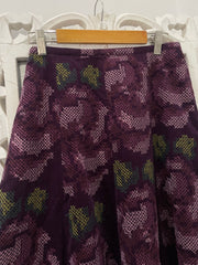 Cortefiel Vintage Embroidered Corduroy Skirt-Waist 30