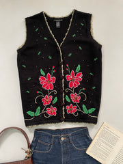 Reference Point Embroidered Sweater Vest-Bust 46