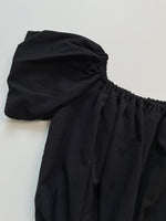 Load image into Gallery viewer, Puff Sleeve Black Top-Bust 32 to 36