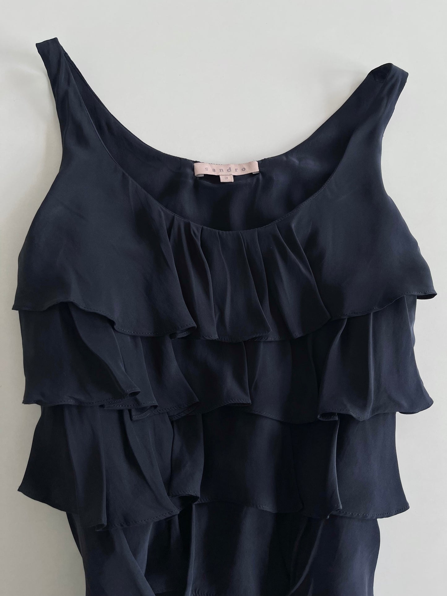 Sandro Ruffle Dress-Bust 38