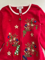 Load image into Gallery viewer, Tiara Embroidered Christmas Sweater-Bust 42
