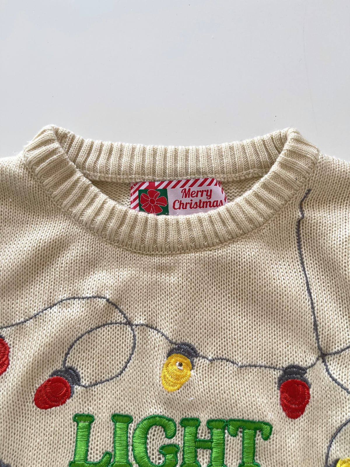 Merry Christmas Embroidered Sweater-Bust 42