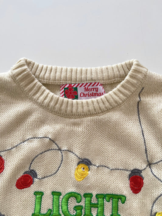 Merry Christmas Embroidered Sweater-Bust 42