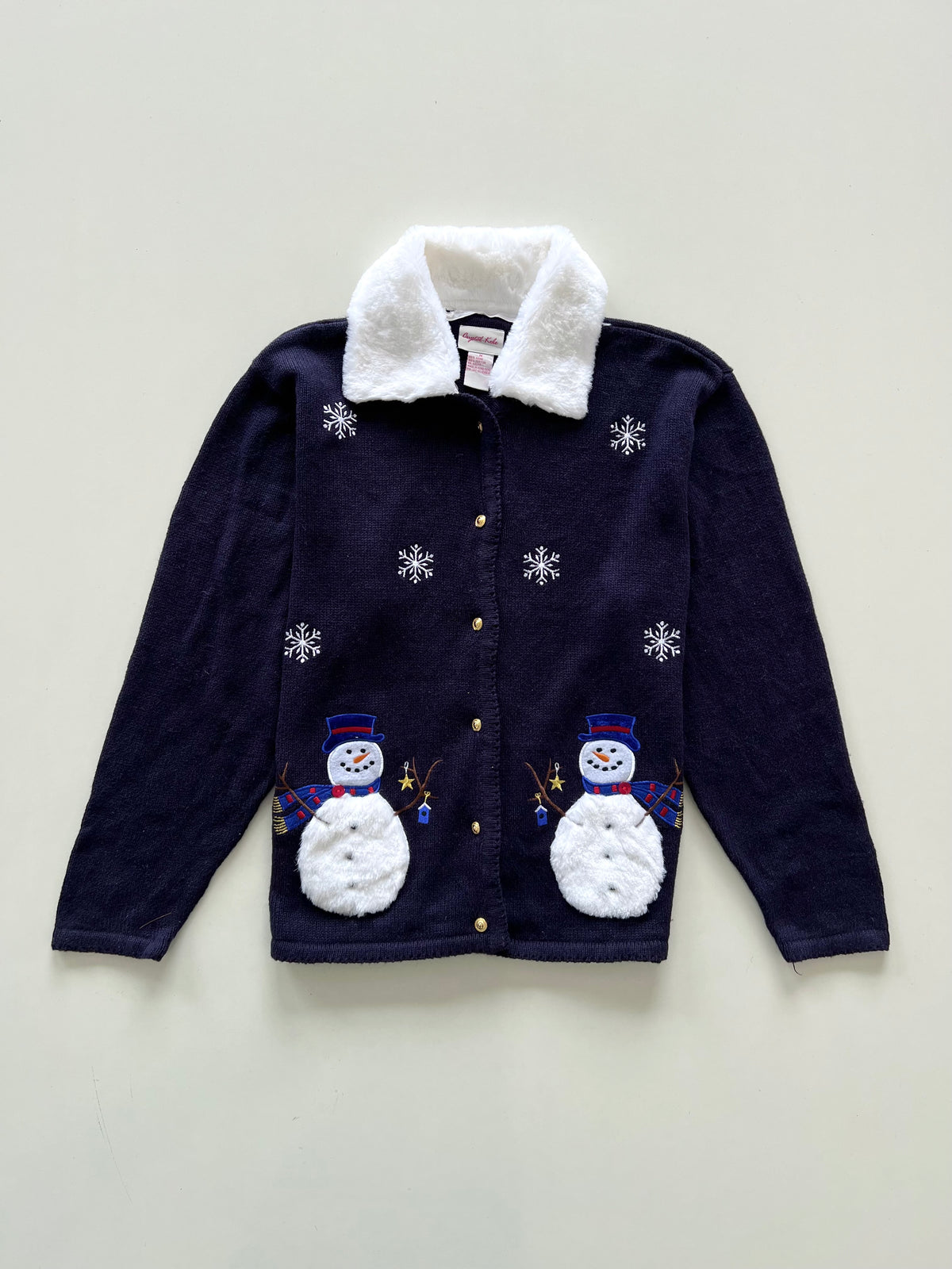 Crystal Kobe Embroidered Christmas Cardigan Sweater-Bust 46