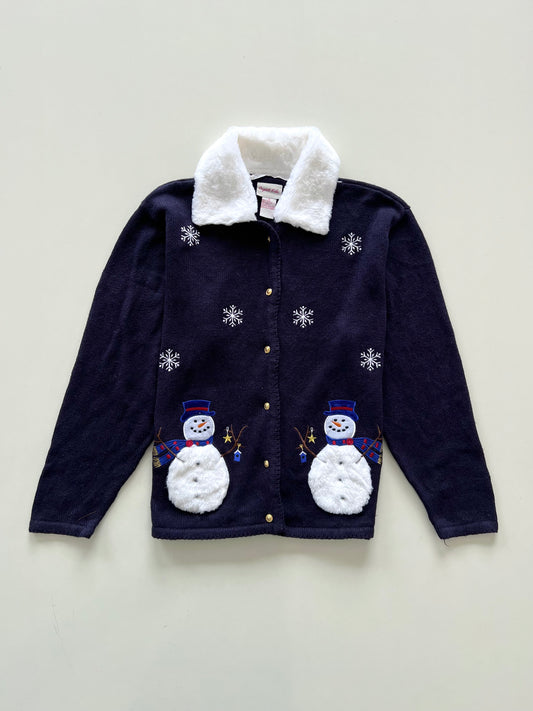Crystal Kobe Embroidered Christmas Cardigan Sweater-Bust 46