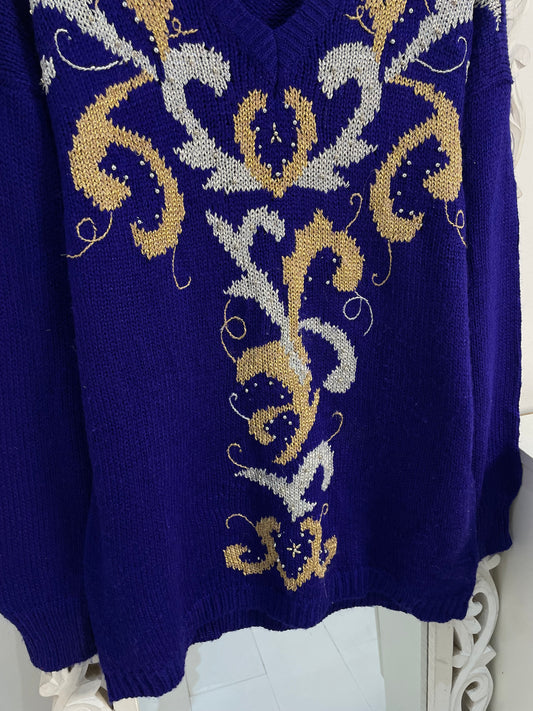 Embroidered Sweater-Bust 44