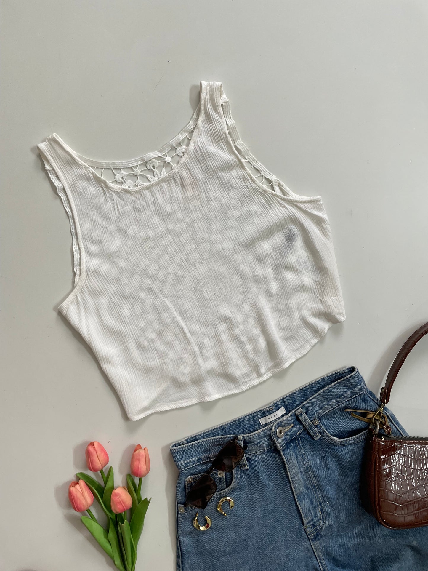 HM BACK CROCHET TOP - BUST 34