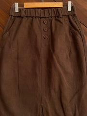 Denim Brown Skirt-Waist 28 to 30