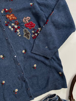 Load image into Gallery viewer, Fall Vibe Vintage Embroidered Cardigan- Bust 48 to 52
