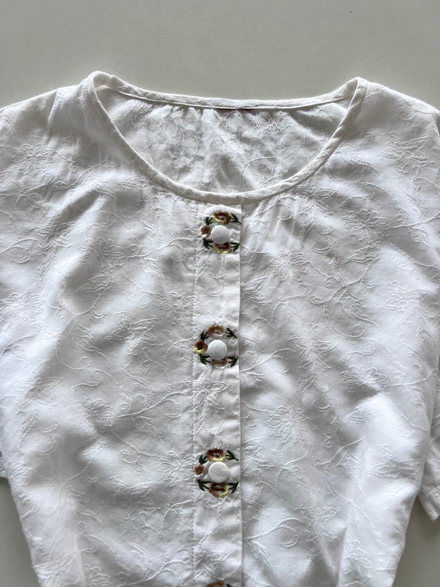 Cotton Embroidered Top-Bust 46