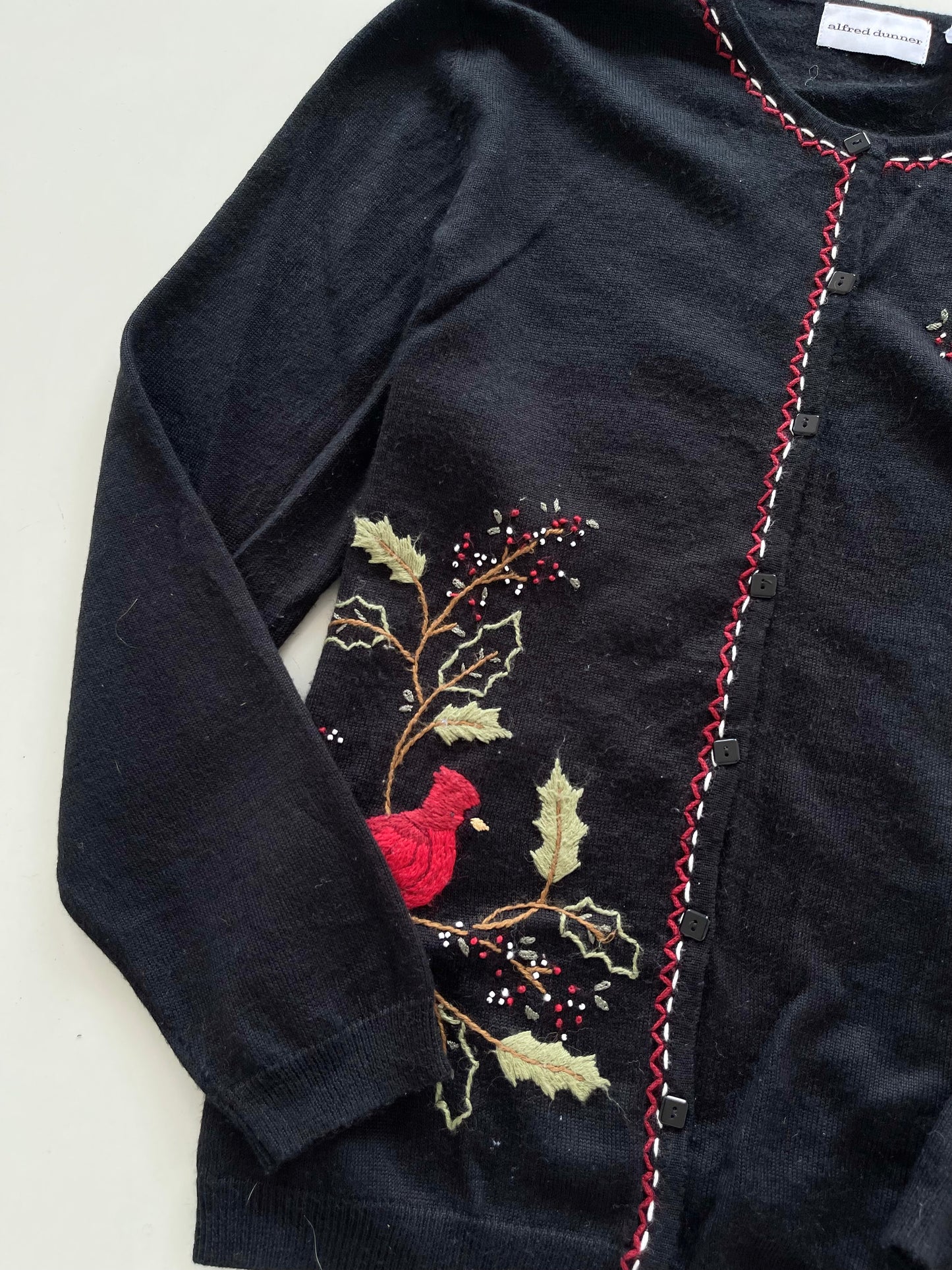 Alfred Dunner Vintage  Embroidered Sweater-Bust 46