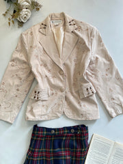 Vintage Embroidered Corduroy Blazer-Chest 46