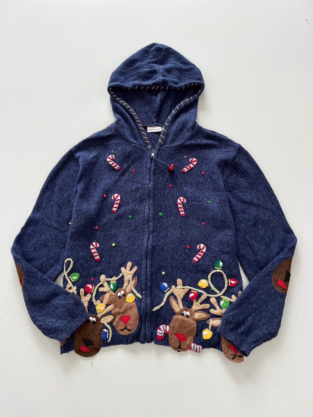 Fashion Bug Christmas Zip Up Sweater-Bust 48