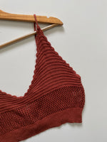 Load image into Gallery viewer, RUST CROCHET TOP - BUST 36 to 38
