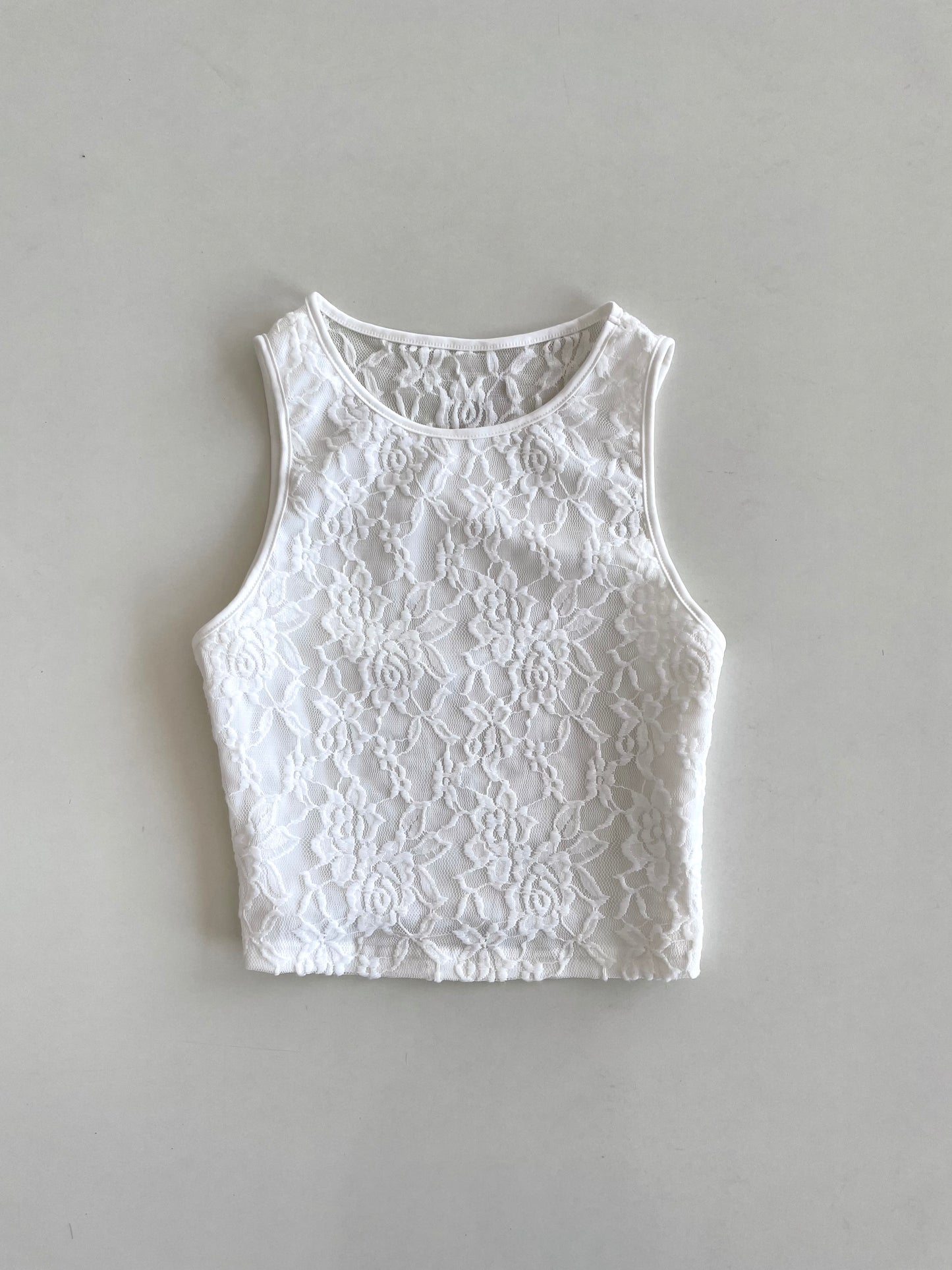 White Embroidered Top-Bust 34 to 37