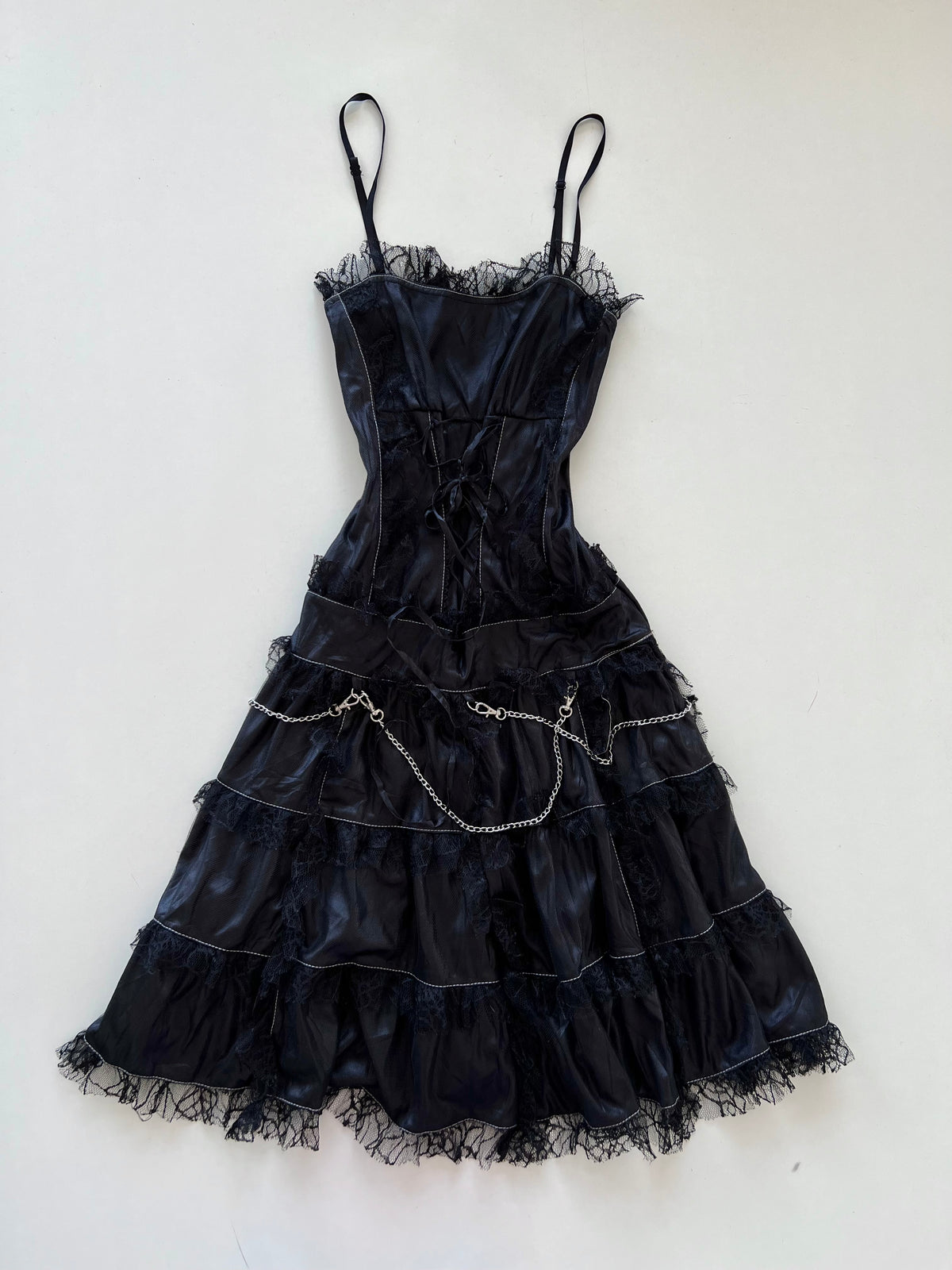 Vintage Goth Lace Dress-Bust 34