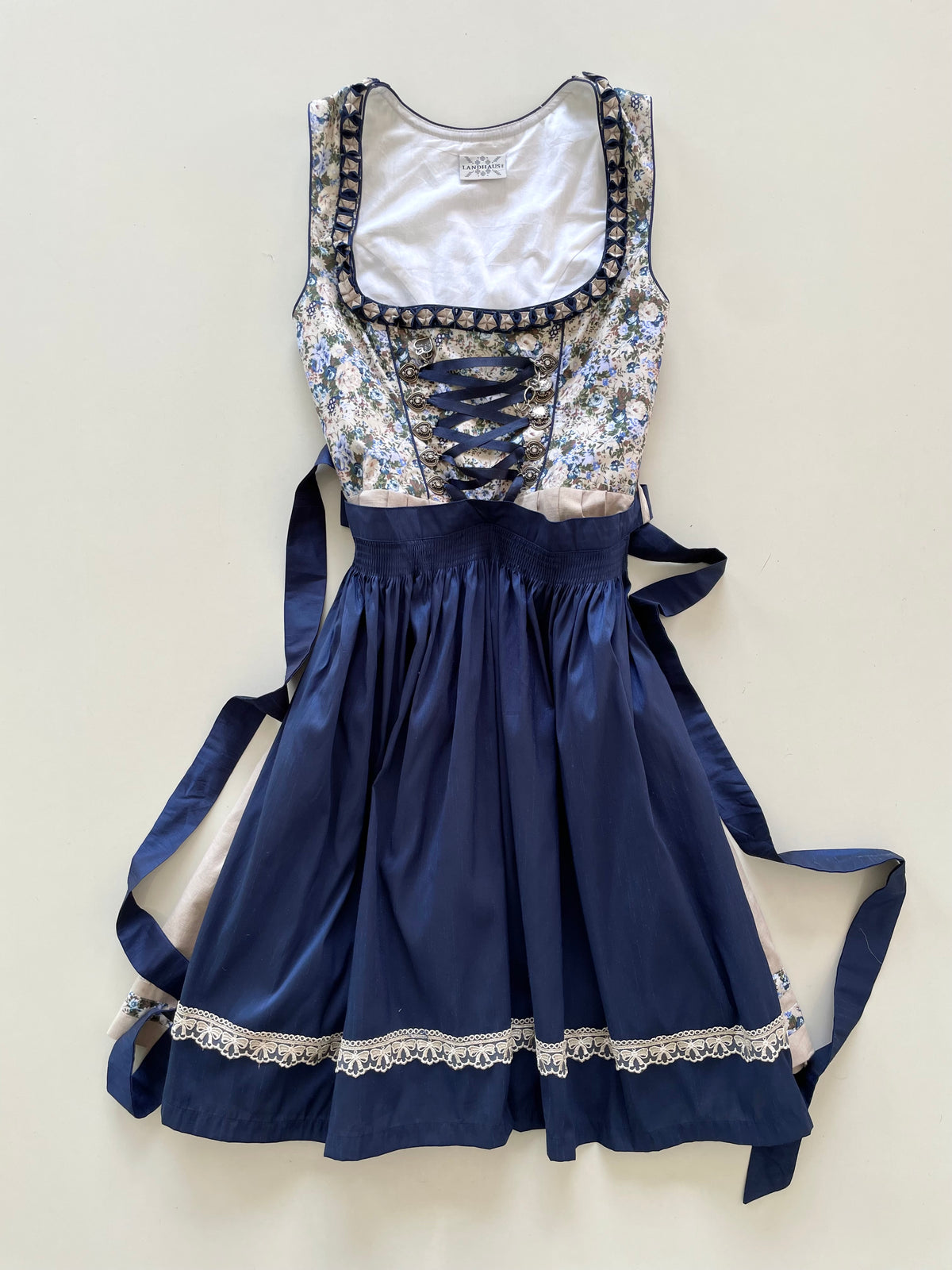 Landhaus Vintage Dress With Apron-Bust 36