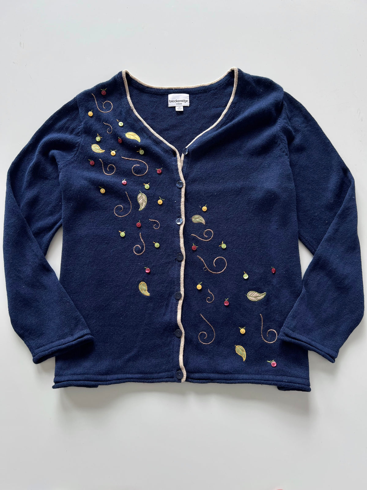 Breckenridge Embroidered Cardigan Sweater-Bust 54