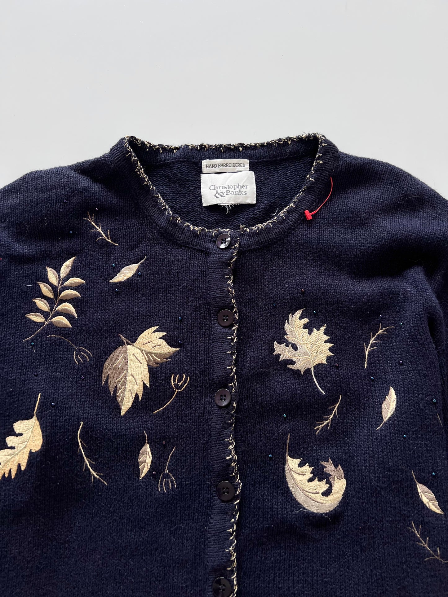 Christopher&Banks Embroidered Sweater-Bust 44