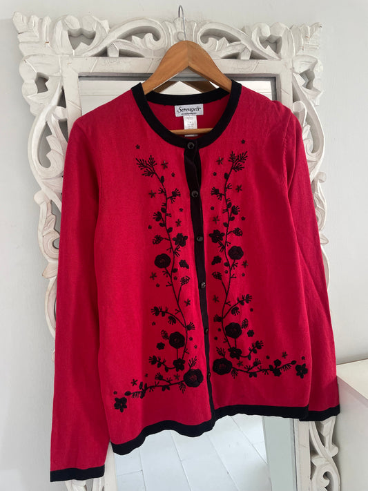 Serengeti Embroidered Vintage Sweater-Bust 40